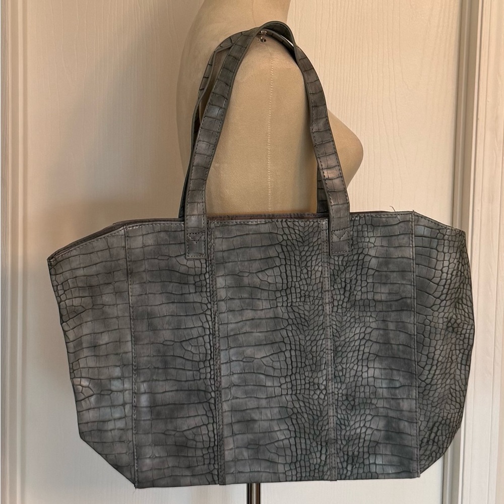 Neiman Marcus Crocodile-Embossed Tote Bag